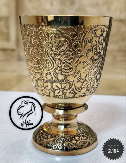 لیوان طرح طاووس پایه پیچ 4 اینچ بصورت تکی کدJ113