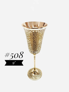 جام برنجی طرح کشيده طرح طاووس بصورت تکی کد508