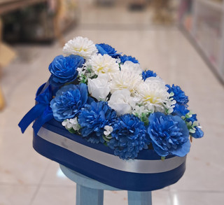 باکس گل مصنوعی آبی کد 460078